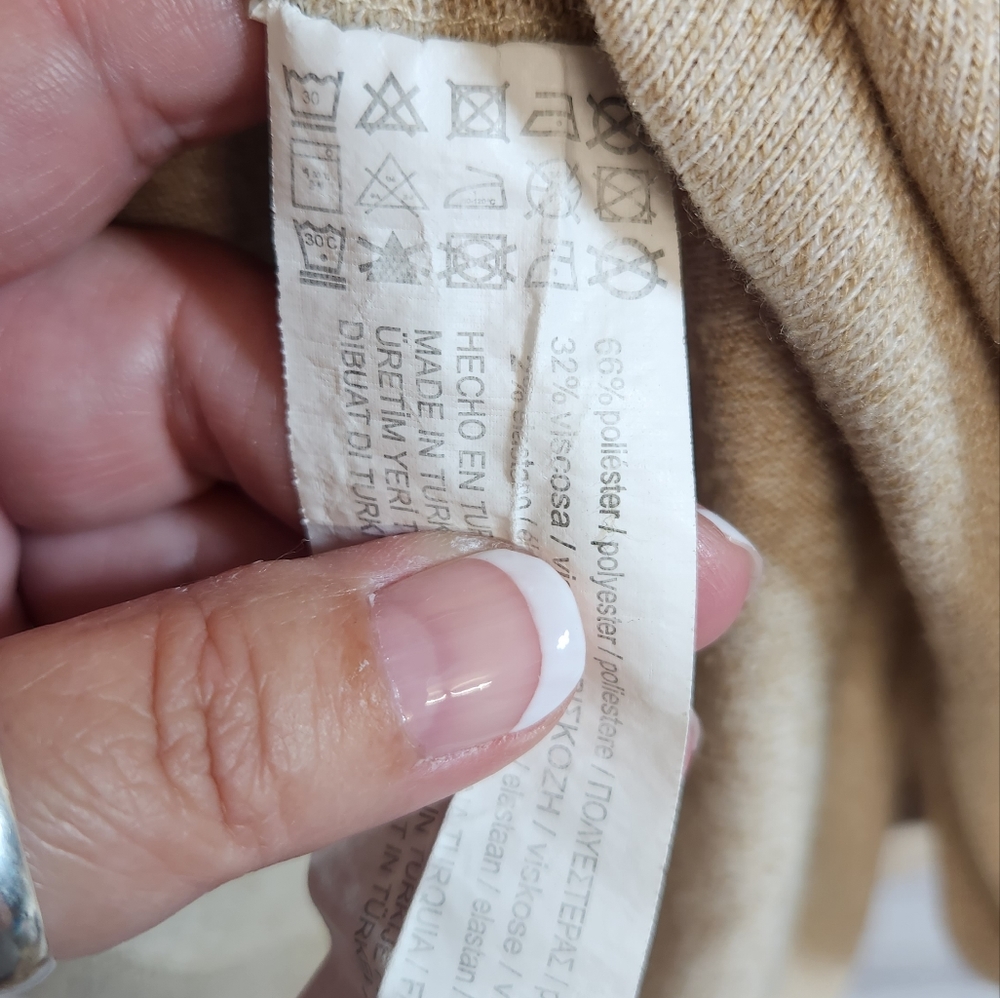 Pull Bear/ Cold Shoulder Tan Tunic Or Mini Dress - Picture 3 of 6